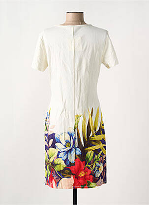 Robe courte manches courtes manches courtes beige DESIGUAL femme