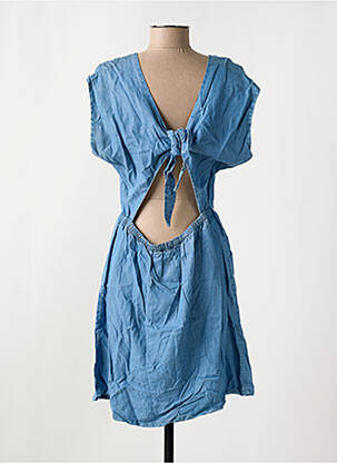 Robe courte manches courtes manches courtes bleu LES P'TITES BOMBES femme