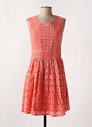 Robe courte sans manche sans manche orange YUMI femme