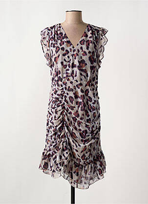 Robe courte manches courtes manches courtes gris LES P'TITES BOMBES femme