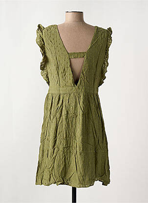 Robe courte manches courtes manches courtes vert LES P'TITES BOMBES femme