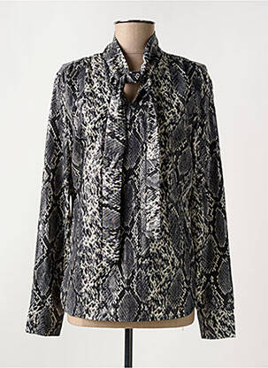 Blouse poignets boutonnés avec fente manches longues gris YES.ZEE femme