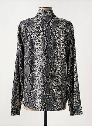 Blouse poignets boutonnés avec fente manches longues gris YES.ZEE femme