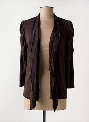 Veste chic col v marron DDP femme