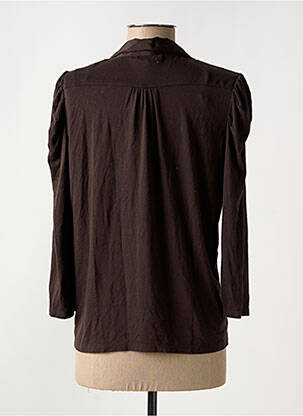 Veste chic col v marron DDP femme