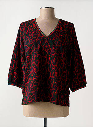 Blouse manches 3/4 manches 3/4 rouge KAPORAL femme