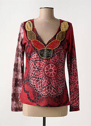 T-shirt manches longues manches longues rouge SMASH WEAR femme