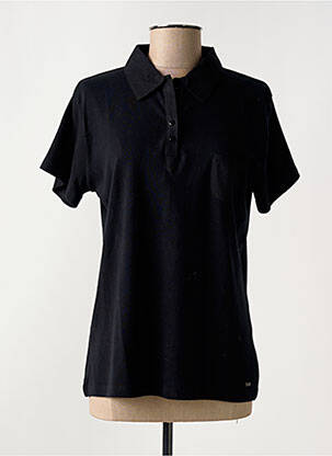 Polo stretch manches courtes noir FELINO femme