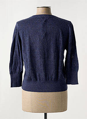 Gilet manches longues manches 3/4 bleu YUMI femme
