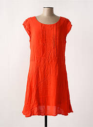 Robe courte manches courtes manches courtes orange LOLA ESPELETA femme
