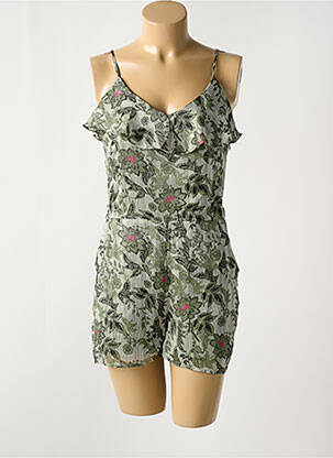 Combishort tissage crêpe fines bretelles vert LES P'TITES BOMBES femme
