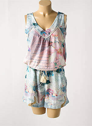 Combishort sans manche sans manche rose SMASH WEAR femme