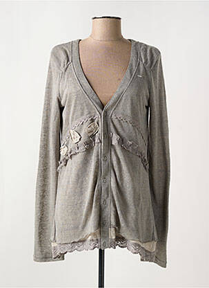 Gilet manches longues gris LOLA ESPELETA pour femme