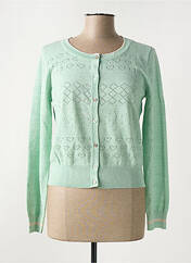 Gilet manches longues vert YUMI pour femme seconde vue