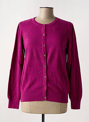 Gilet manches longues violet YUMI pour femme