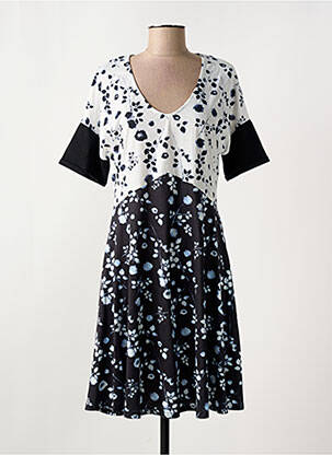 Robe mi-longue noir SMASH WEAR pour femme