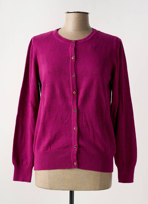 Gilet manches longues violet YUMI pour femme