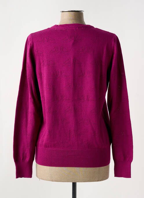 Gilet manches longues violet YUMI pour femme