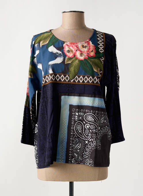 T-shirt bleu DESIGUAL pour femme