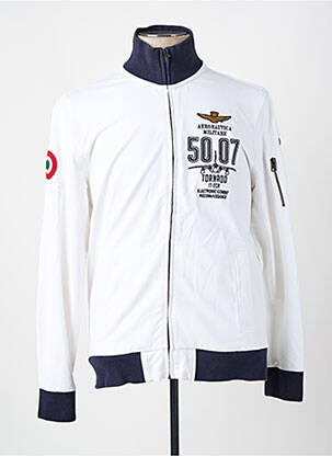 Veste casual resserrée sur le bas blanc AERONAUTICA homme
