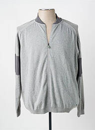 Gilet manches longues tissage chiné gris HUGO BOSS homme