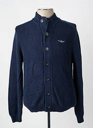 Gilet manches longues fermeture boutonnée sur le devant bleu AERONAUTICA homme