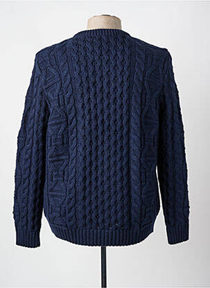 Pull col rond manches longues bleu EDEN PARK homme