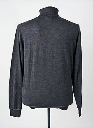 Pull col roulé stretch manches longues gris AERONAUTICA homme
