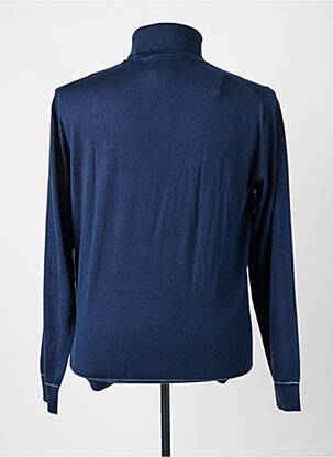 Pull col roulé stretch manches longues bleu AERONAUTICA femme