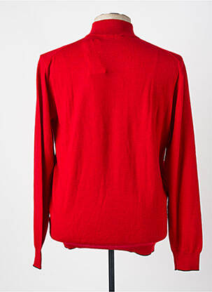 Pull stretch manches longues rouge AERONAUTICA homme