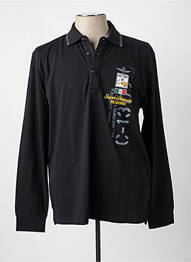 Polo manches longues manches longues noir AERONAUTICA homme