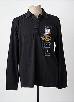 Polo manches longues manches longues noir AERONAUTICA homme