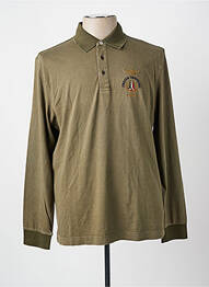 Polo manches longues manches longues vert AERONAUTICA homme