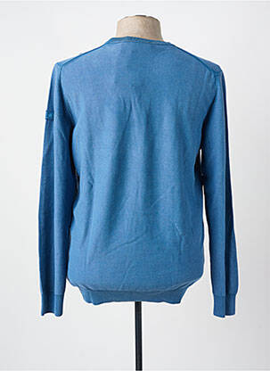 Pull stretch manches longues bleu AERONAUTICA homme