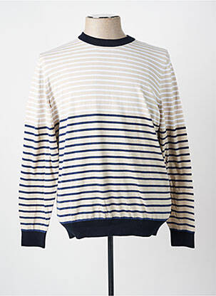 Pull stretch manches longues beige HUGO BOSS homme