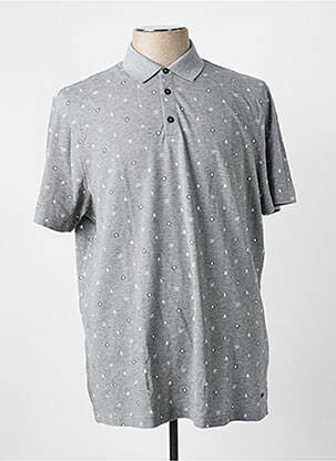 Polo tissage chiné manches courtes gris HUGO BOSS homme