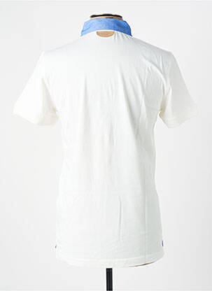 Polo tissage jersey manches courtes blanc AERONAUTICA homme