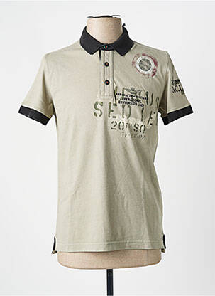 Polo tissage jersey manches courtes vert AERONAUTICA homme