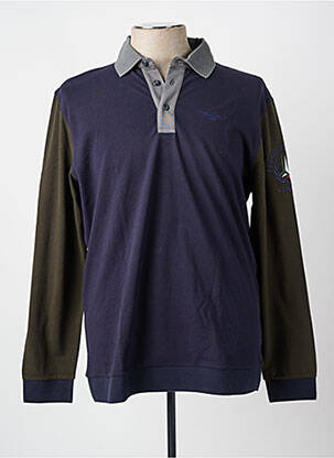 Polo bleu AERONAUTICA homme