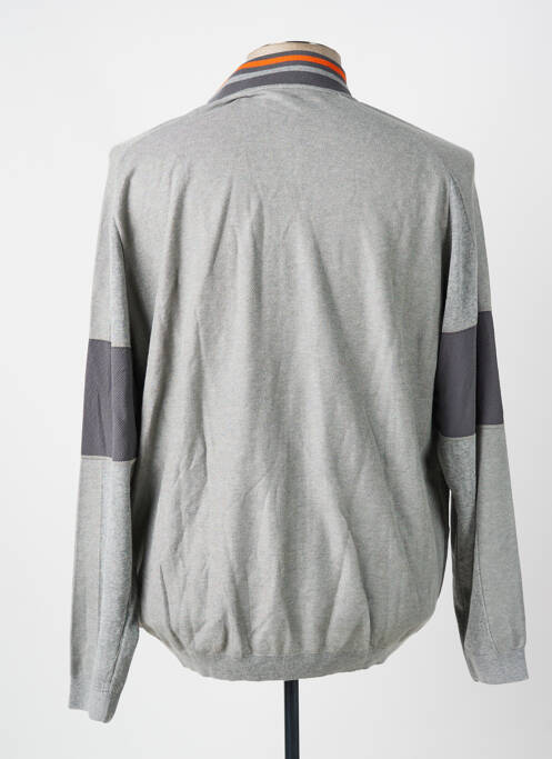 Gilet manches longues tissage chiné gris HUGO BOSS homme