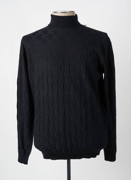Pull col roulé stretch manches longues noir KARL LAGERFELD homme