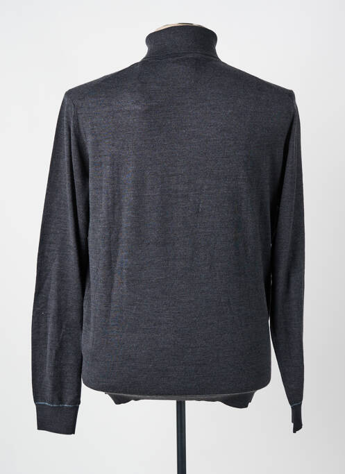 Pull col roulé stretch manches longues gris AERONAUTICA homme