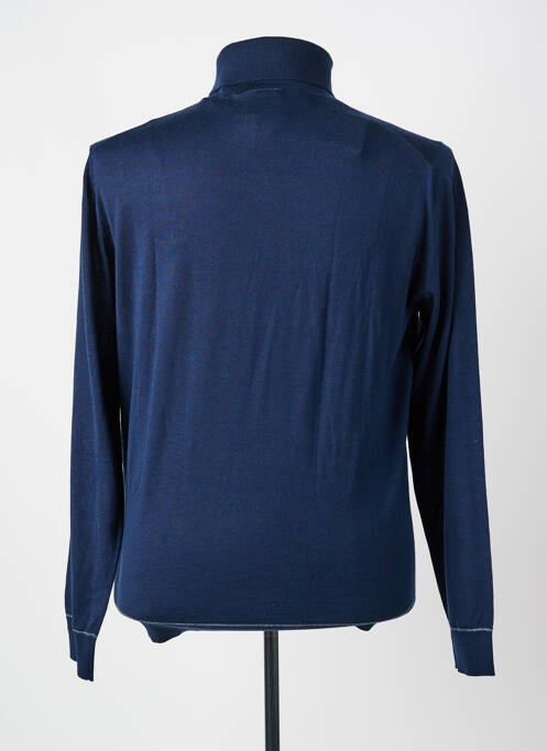 Pull col roulé stretch manches longues bleu AERONAUTICA femme