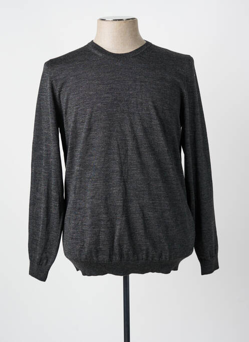 Pull stretch manches longues gris HUGO BOSS homme