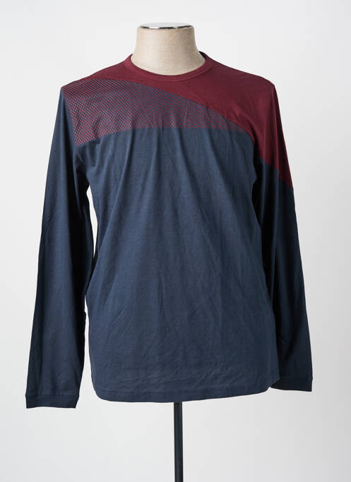T-shirt coupe cintrée manches longues bleu HUGO BOSS homme