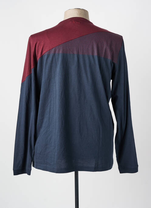 T-shirt coupe cintrée manches longues bleu HUGO BOSS homme