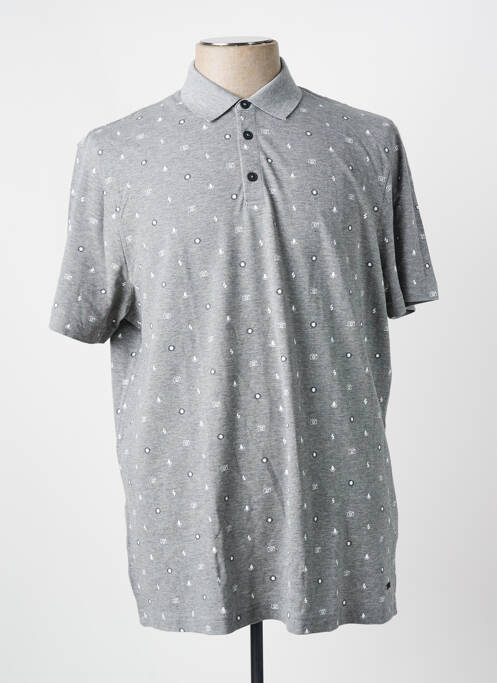 Polo tissage chiné manches courtes gris HUGO BOSS homme