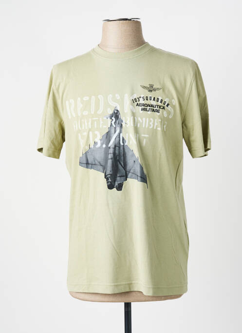 T-shirt coupe cintrée manches courtes vert AERONAUTICA homme