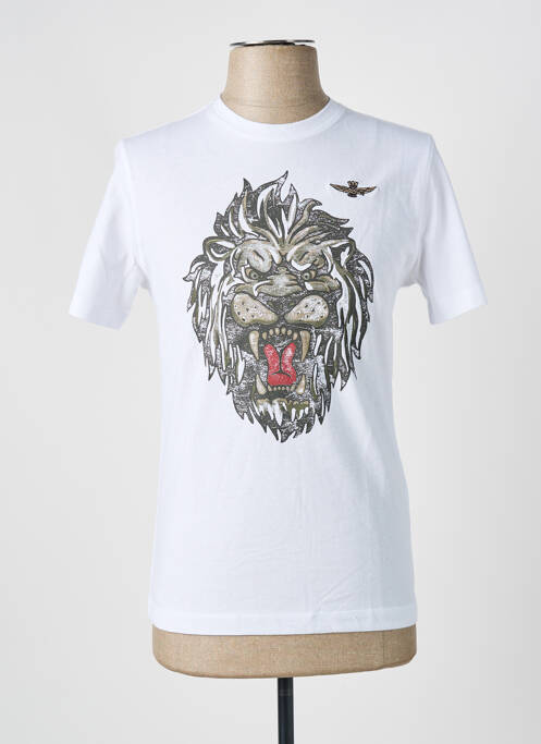 T-shirt coupe cintrée manches courtes blanc AERONAUTICA homme