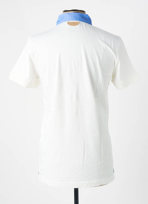 Polo tissage jersey manches courtes blanc AERONAUTICA homme